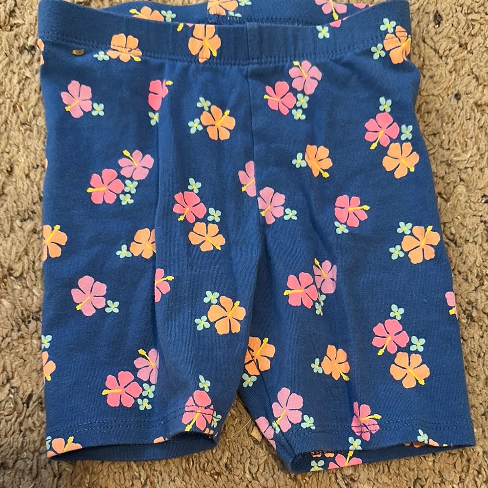 Cat & Jack Blue Floral Print Bike Shorts